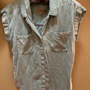 JACHS Girlfriend Sage Button-Down Shirt
